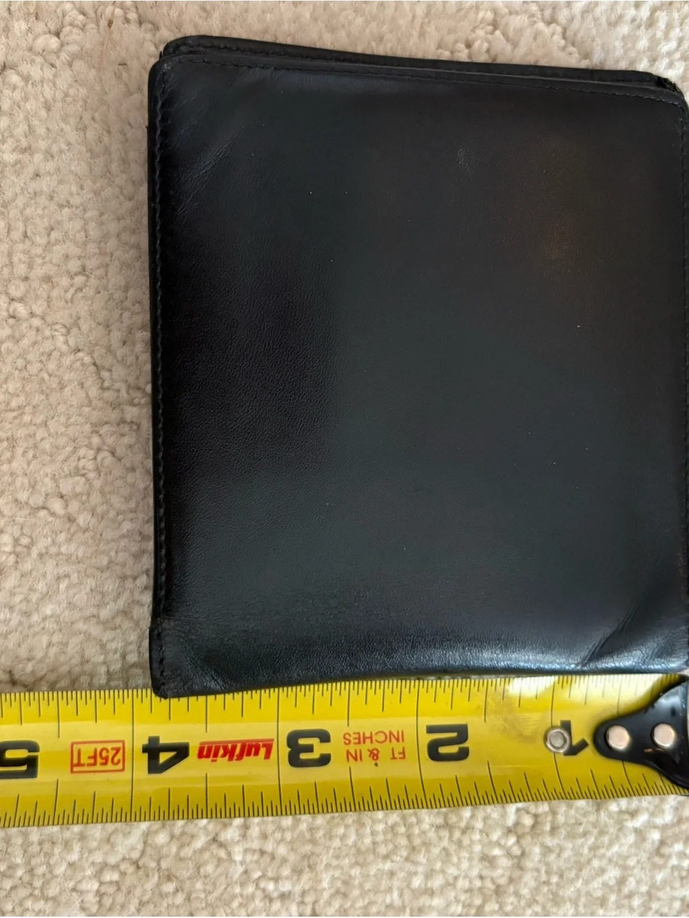 Cartier Black Leather Bi-Fold Wallet with Gold Logo